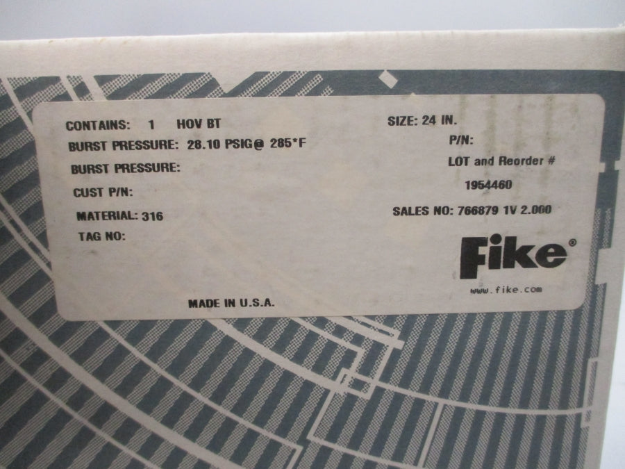 FIKE HOVBT 28.10PSI 285'F 24" NSFS