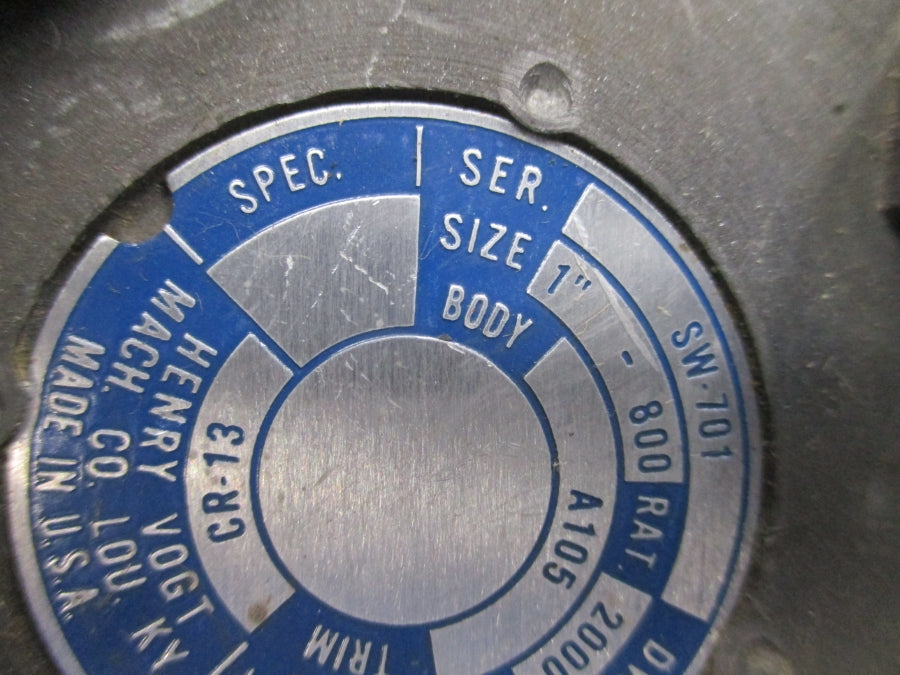 HENRY VOGT E-45270 R10 CR-13 SER. SW-701 2000PSI 1" NSNP