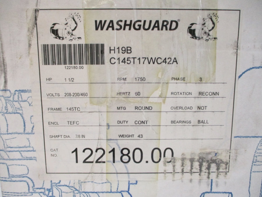 LEESON 122180.00 C145T17WC42A 208-230/460V 4.6-4.8/2.4A NSMP