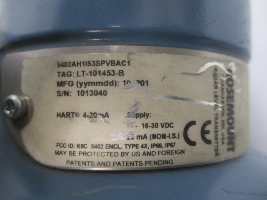 ROSEMOUNT 5402AH1I53SPVBAC1 16-30VDC UNMP
