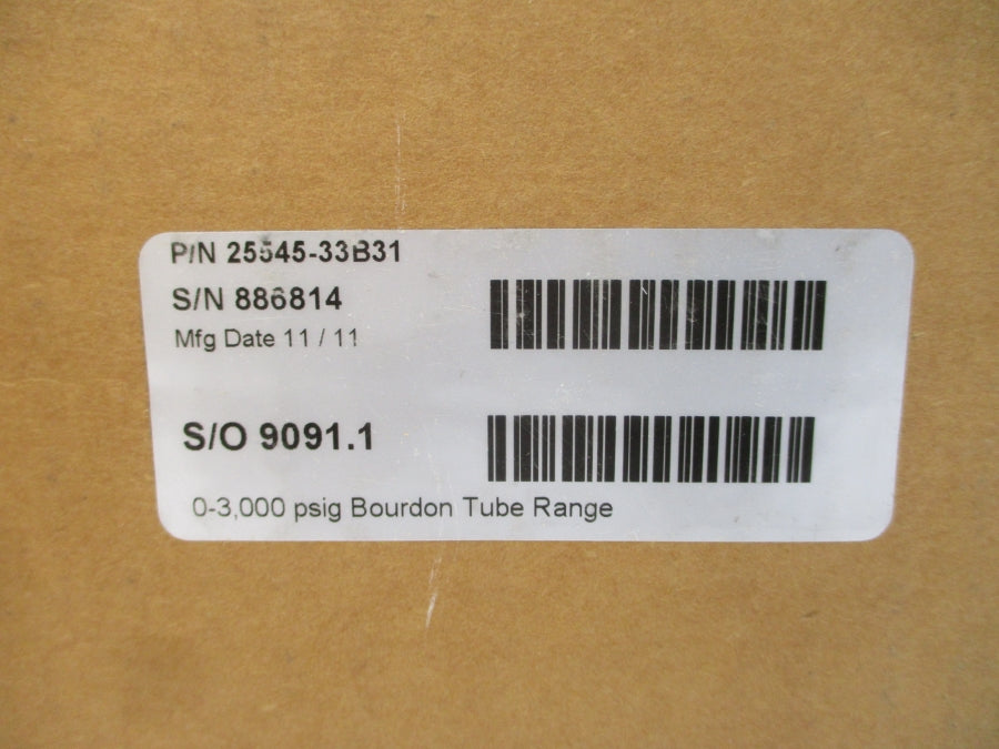 3D INSTRUMENTS 25545-33B31 0-3000PSI NSMP