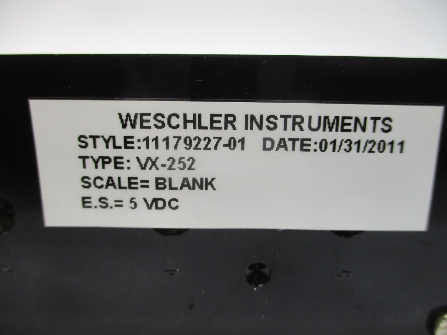 WESCHLER INSTRUMENTS 11179227-01 VX-252 5VDC NSMP