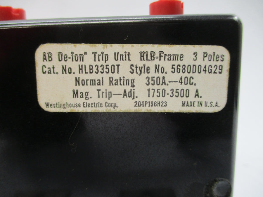 WESTINGHOUSE HLB3350T 5680D04G29 350A NSMP