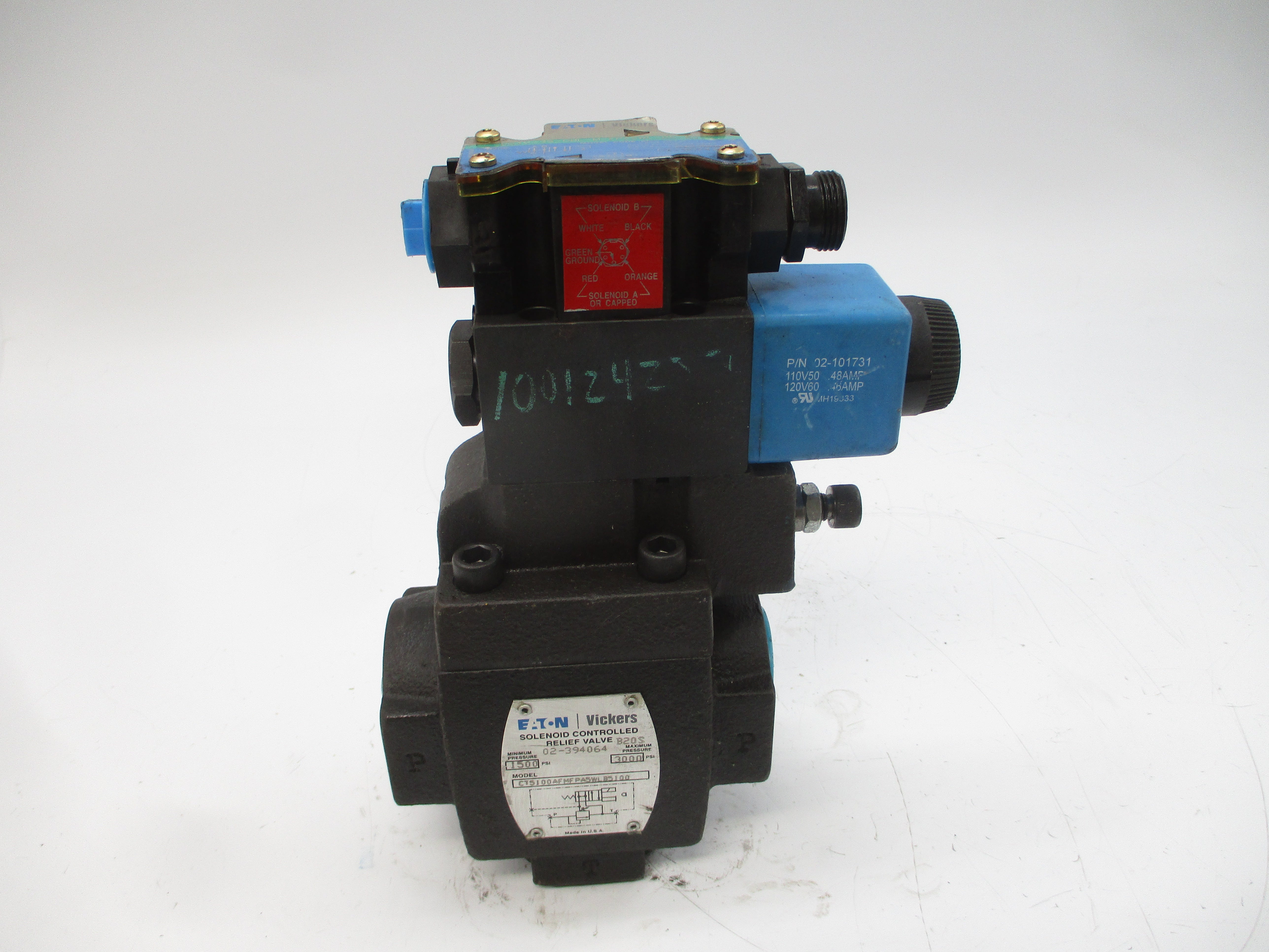 EATON CT5100AFMFPA5WLB5100 02-394064 110/120V .48/.46A 1500/3000PSI NSNP