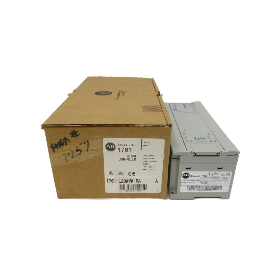ALLEN BRADLEY 1761-L20AWA-5A SER. A F/W 1.0 100-240VAC NSMP