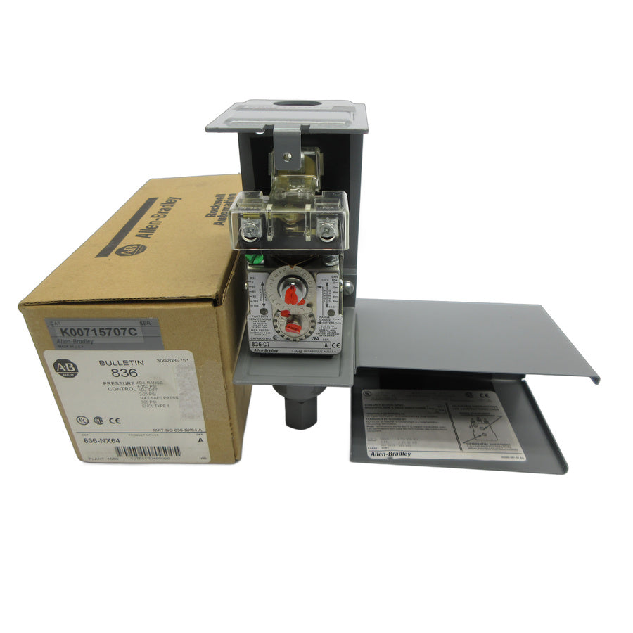 ALLEN BRADLEY 836-NX64 SER. A 24-600V 4-150PSI (BR/WH) NSMP