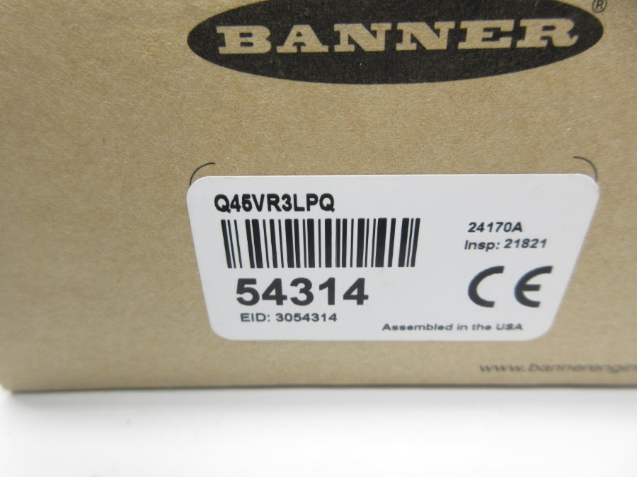 BANNER ENGINEERING Q45VR3LPQ 54314 24-250VAC NSMP