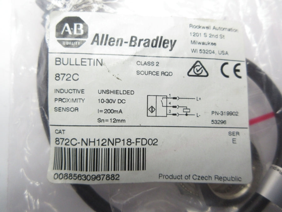 ALLEN BRADLEY 872C-NH12NP18-FD02 SER. E 10-30VDC NSMP