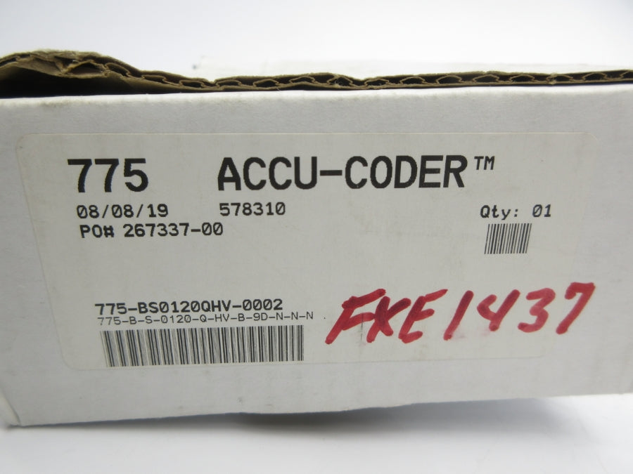 ACCU-CODER 775-B-S-0120-Q-HV-B-9D-N-N-N 5-28VAC NSMP