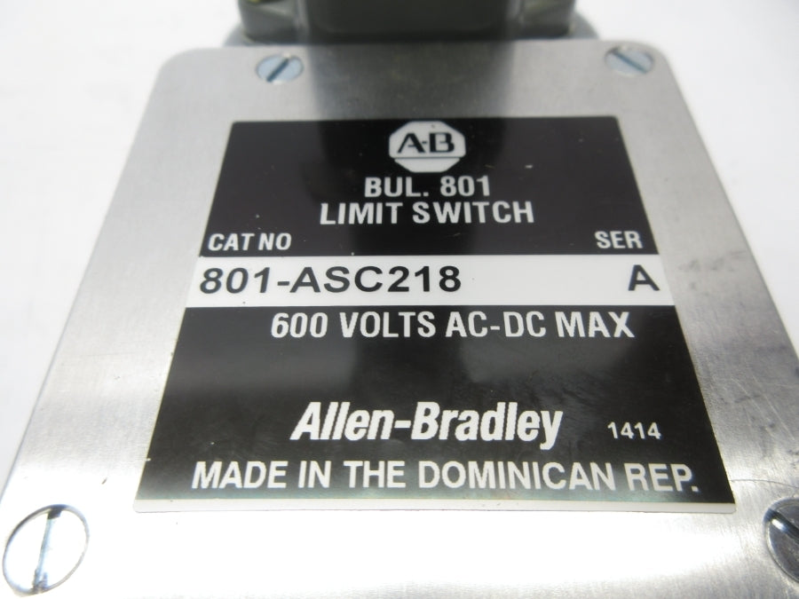 ALLEN BRADLEY 801-ASC218 SER. A 600VAC-DC NSNP