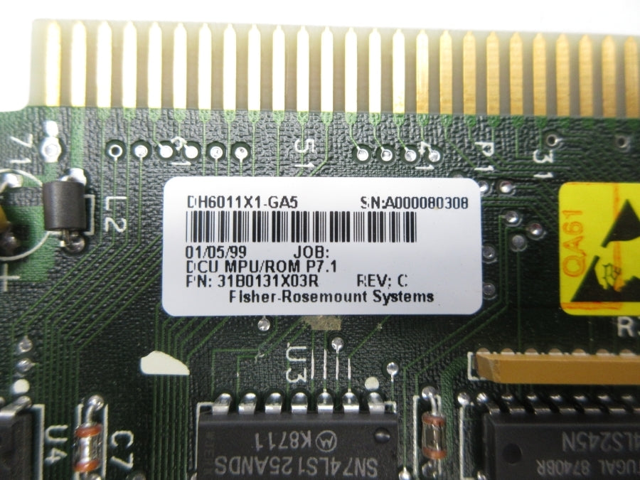FISHER ROSEMOUNT 31B0131X03R DH6011X1-GA5 REV. C UNMP
