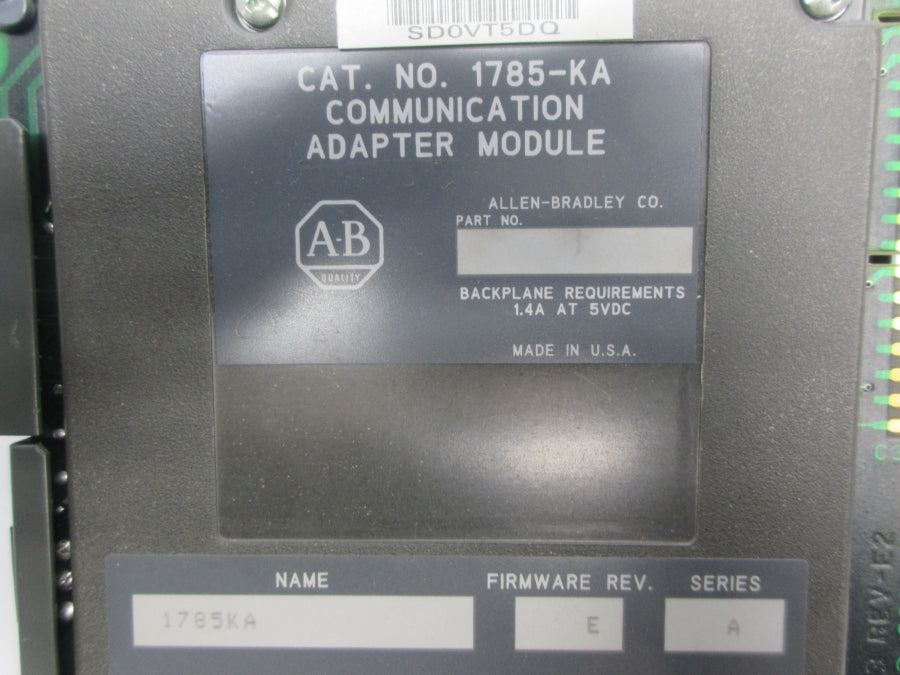 ALLEN BRADLEY 1785-KA SER. A F/W E NSNP