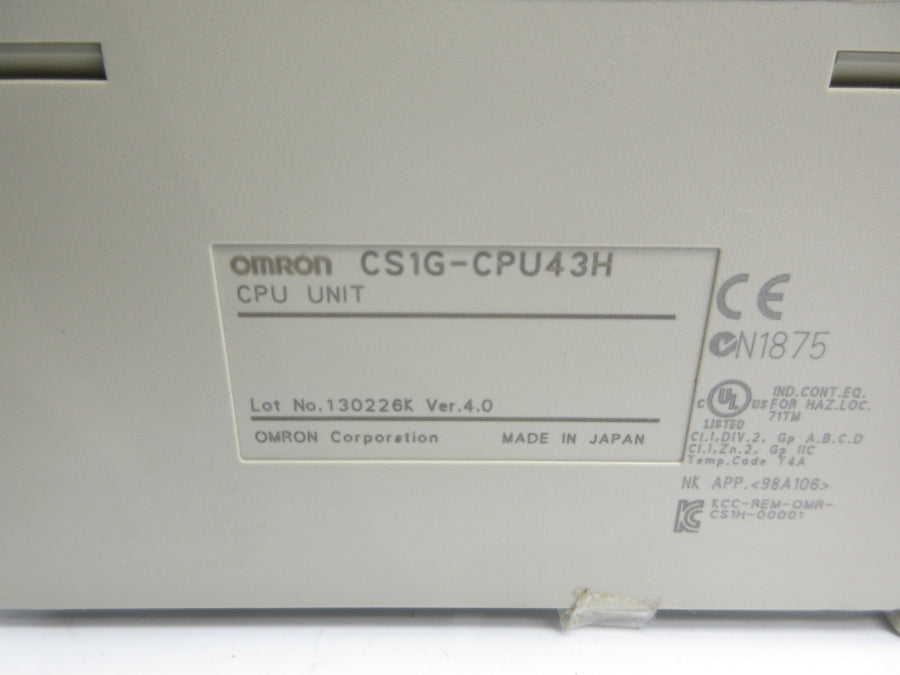 OMRON CS1G-CPU43H NSNP