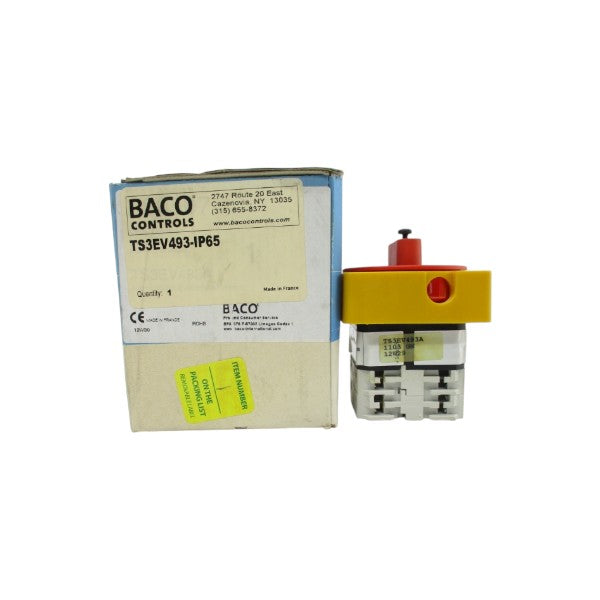 BACO CONTROLS TS3EV493-IP65 600VAC 20A NSMP