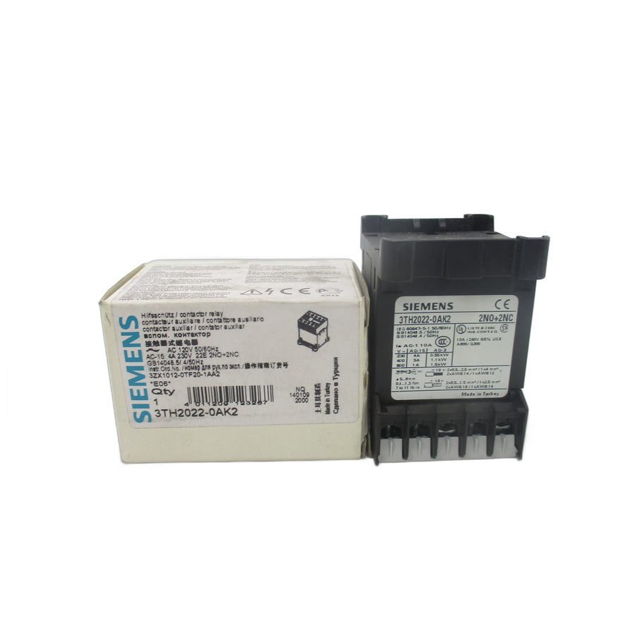 SIEMENS 3TH2022-0AK2 120VAC 10A NSMP