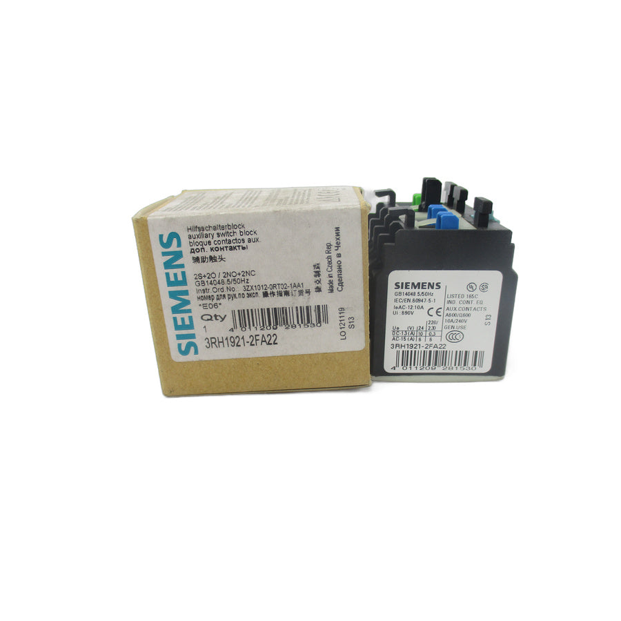 SIEMENS 3RH1921-2FA22 240V 10A NSMP