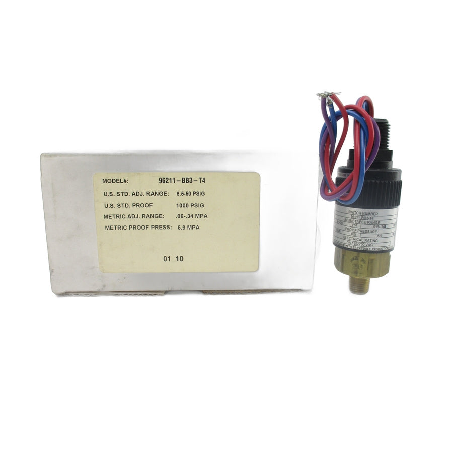 BARKSDALE 96211-BB3-T4 125/250VAC 5A 8.5-50PSI NSMP