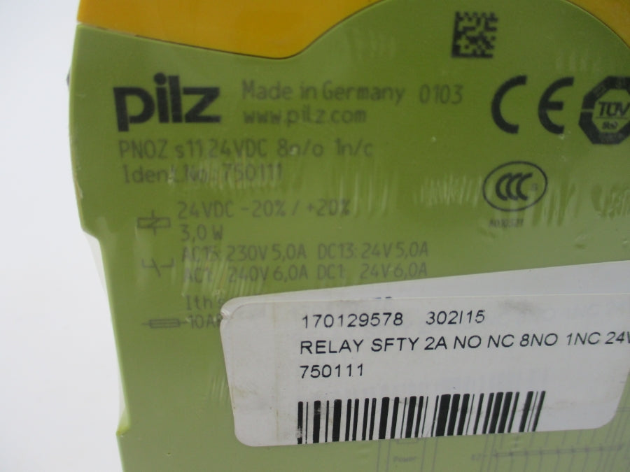 PILZ PNOZS1124VDC8N/O1N/C 750111 24VDC 5.0A NSMP