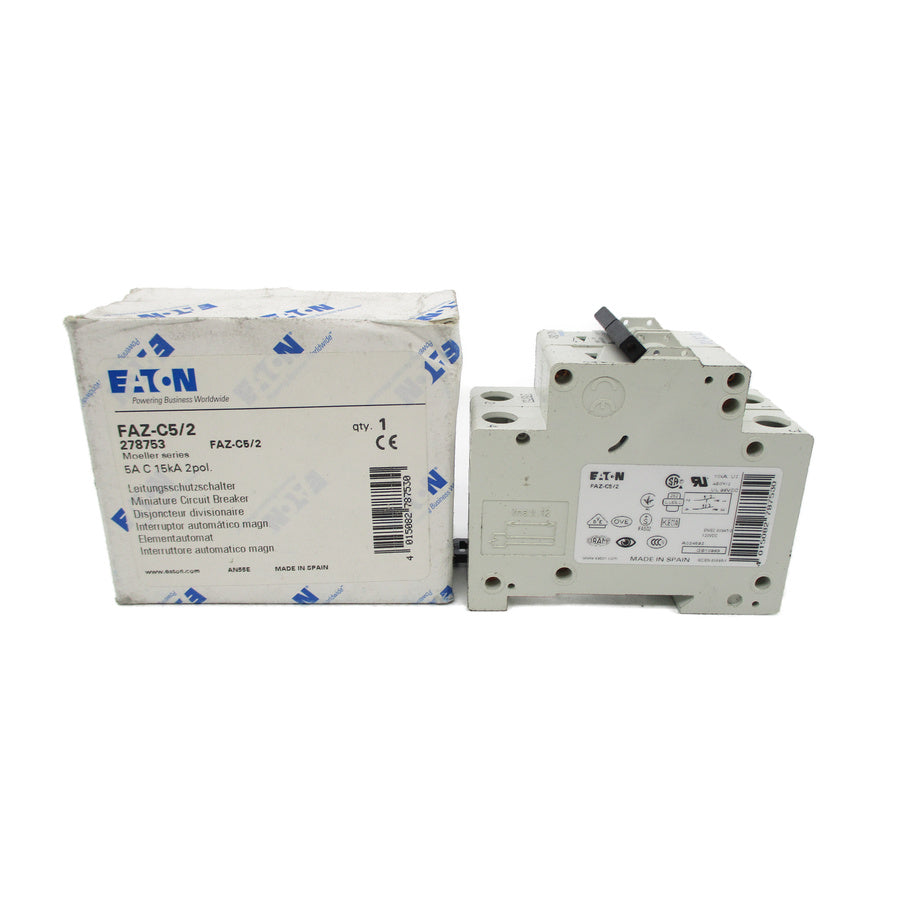 EATON FAZ-C5/2 278753 120VDC 5A NSMP