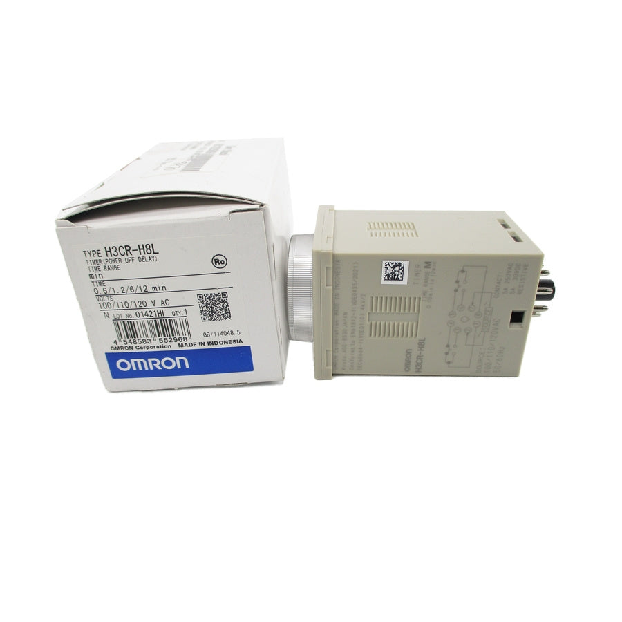 OMRON H3CR-H8L 100/110/120VAC 0-.6/1.2/6/12M NSMP
