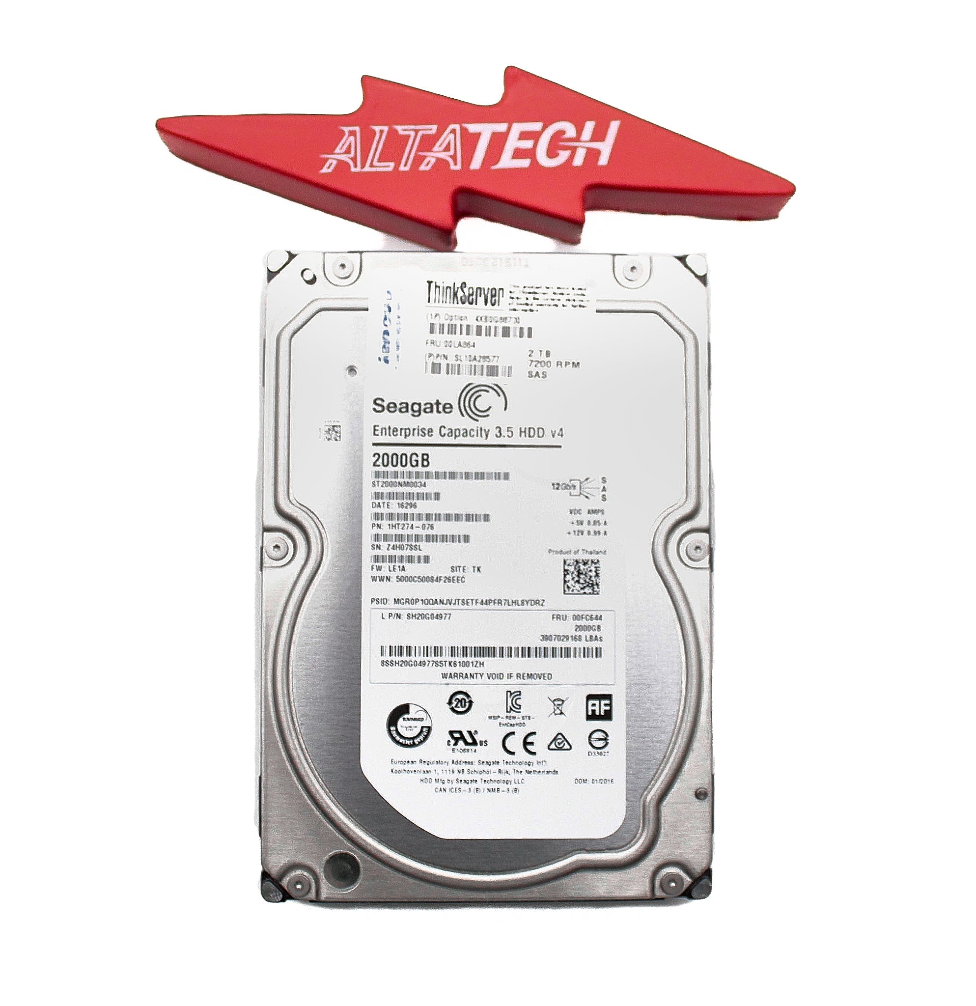 Lenovo 00LA864 2TB 7.2K 3.5" SAS HDD