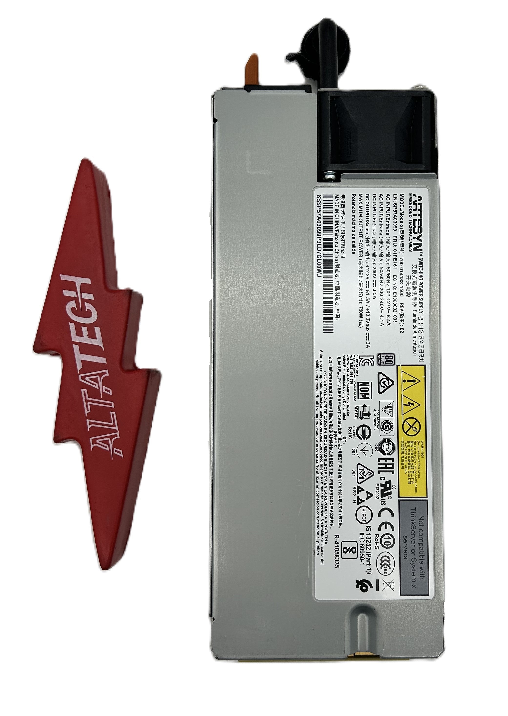 Lenovo 01PE161 750W PLATINUM 230/115V PLATINUM PSU