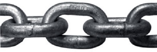 Grade 30 Proof Coil Hot Dip Galvanized Chain, 5/16" x 92' Pail