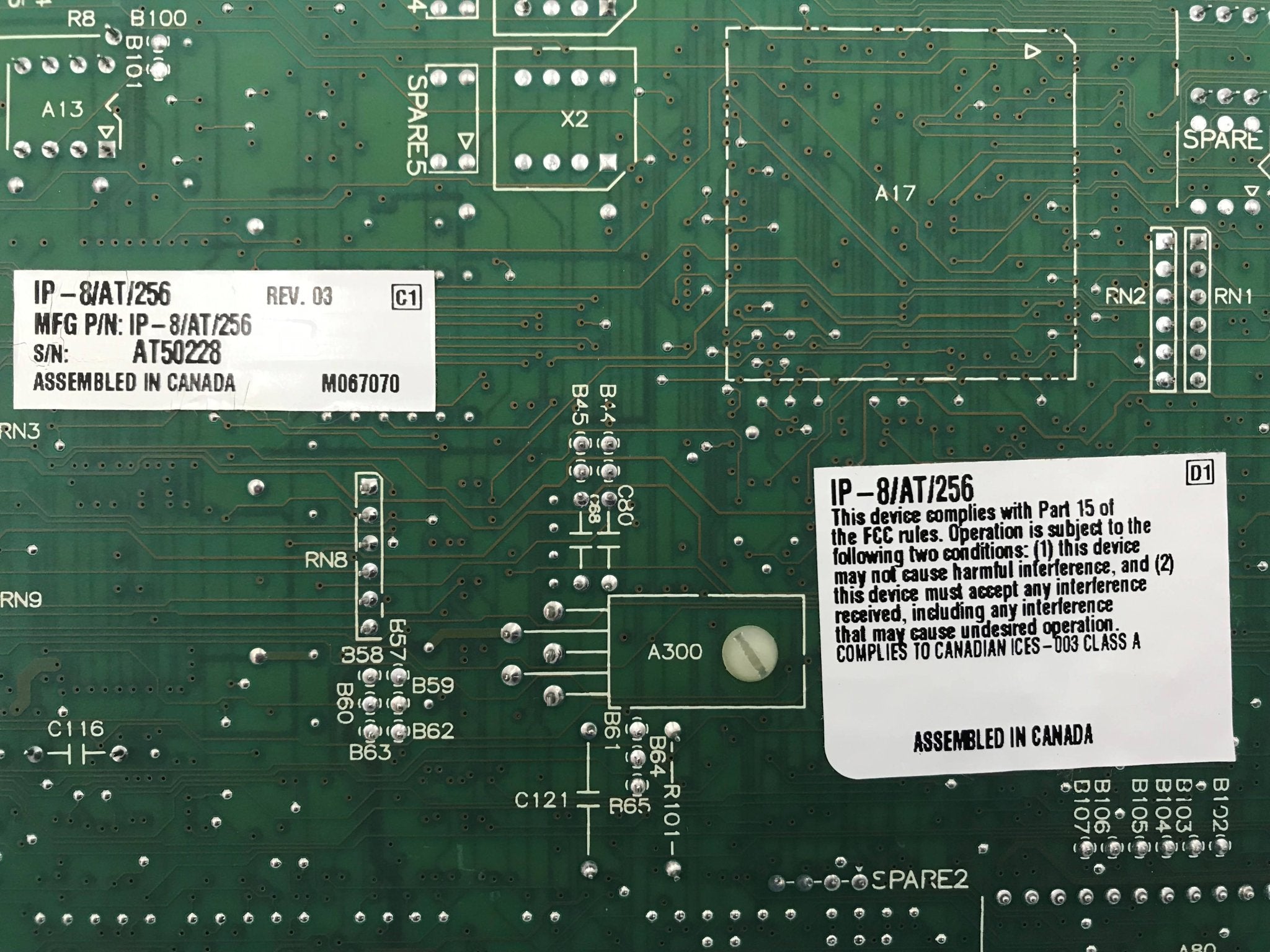 Matrox IP-8/AT/256 PCB (0382-0302 Rev B Philips Gamma Camera