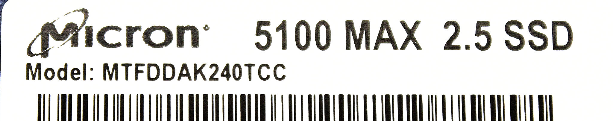 MICRON MTFDDAK240TCC INTEL 240GB SSD DISK SATA-600 2.5IN (5100M)