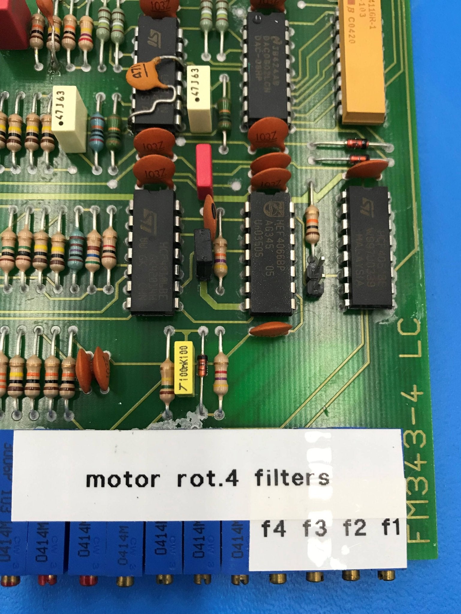 Motor rot.4 Filter Board (FM343-4 LC Picker