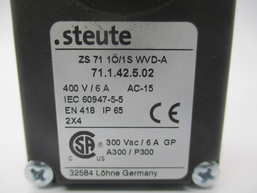 .STEUTE ZS711O/1SWVD-A 60947-5-5 400V 6A NSNP