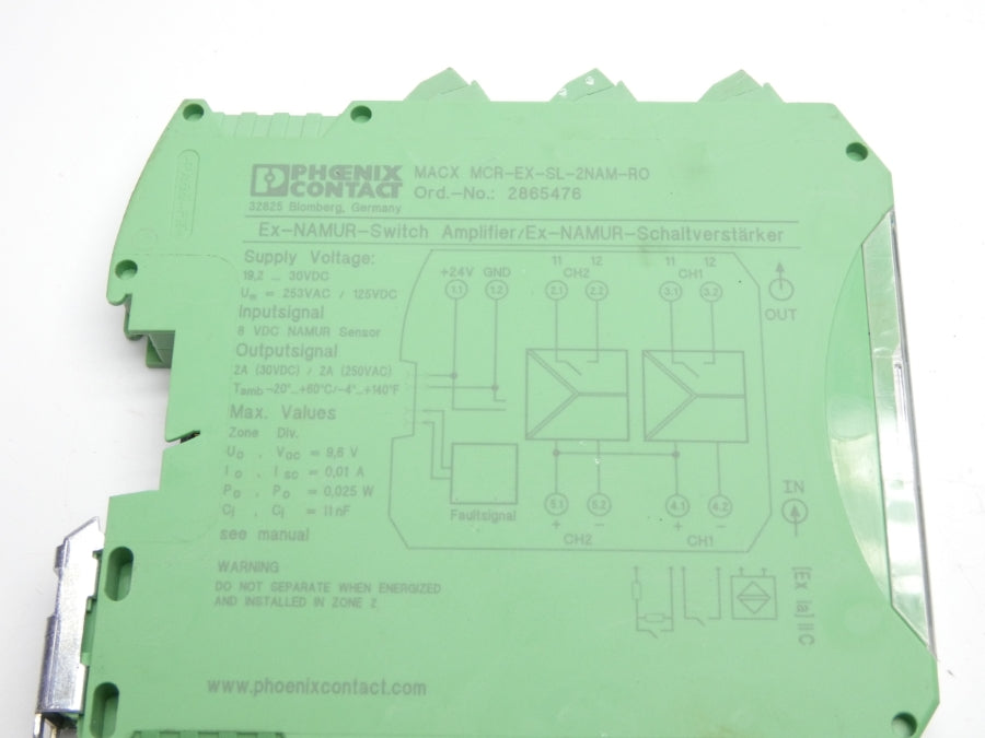 PHOENIX CONTACT MACX-MCR-EX-SL-2NAM-RO 2865476 253VAC 2A NSNP