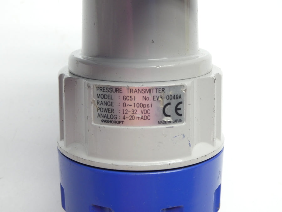 ASHCROFT GC51 12-32VDC 0-100PSI UNMP