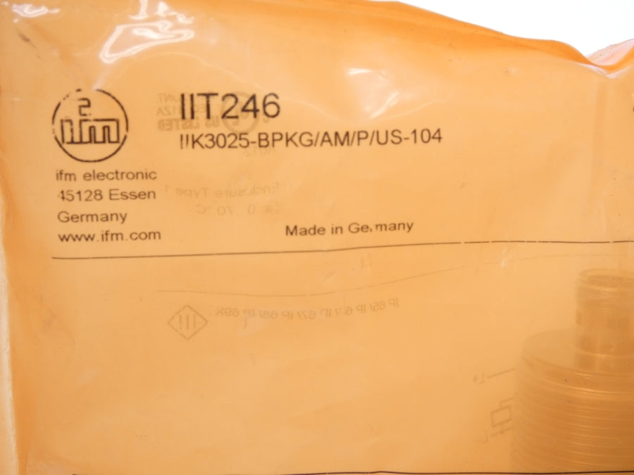 IFM EFECTOR IIK3025-BPKG/AM/P/US-104 IIT246 10-30VDC NSMP