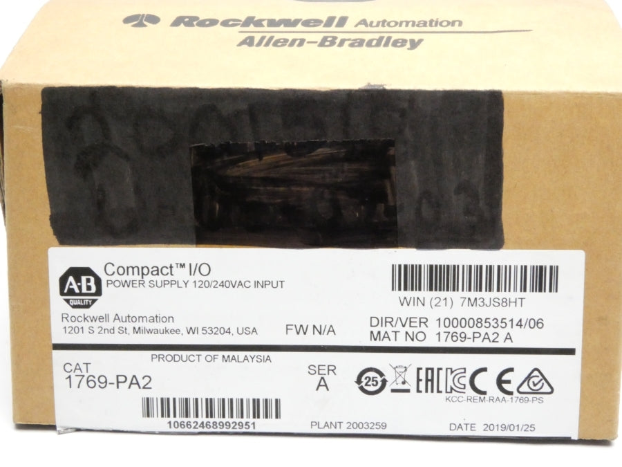 ALLEN BRADLEY 1769-PA2 SER. A VER. 06 100/240VAC 40A NSMP