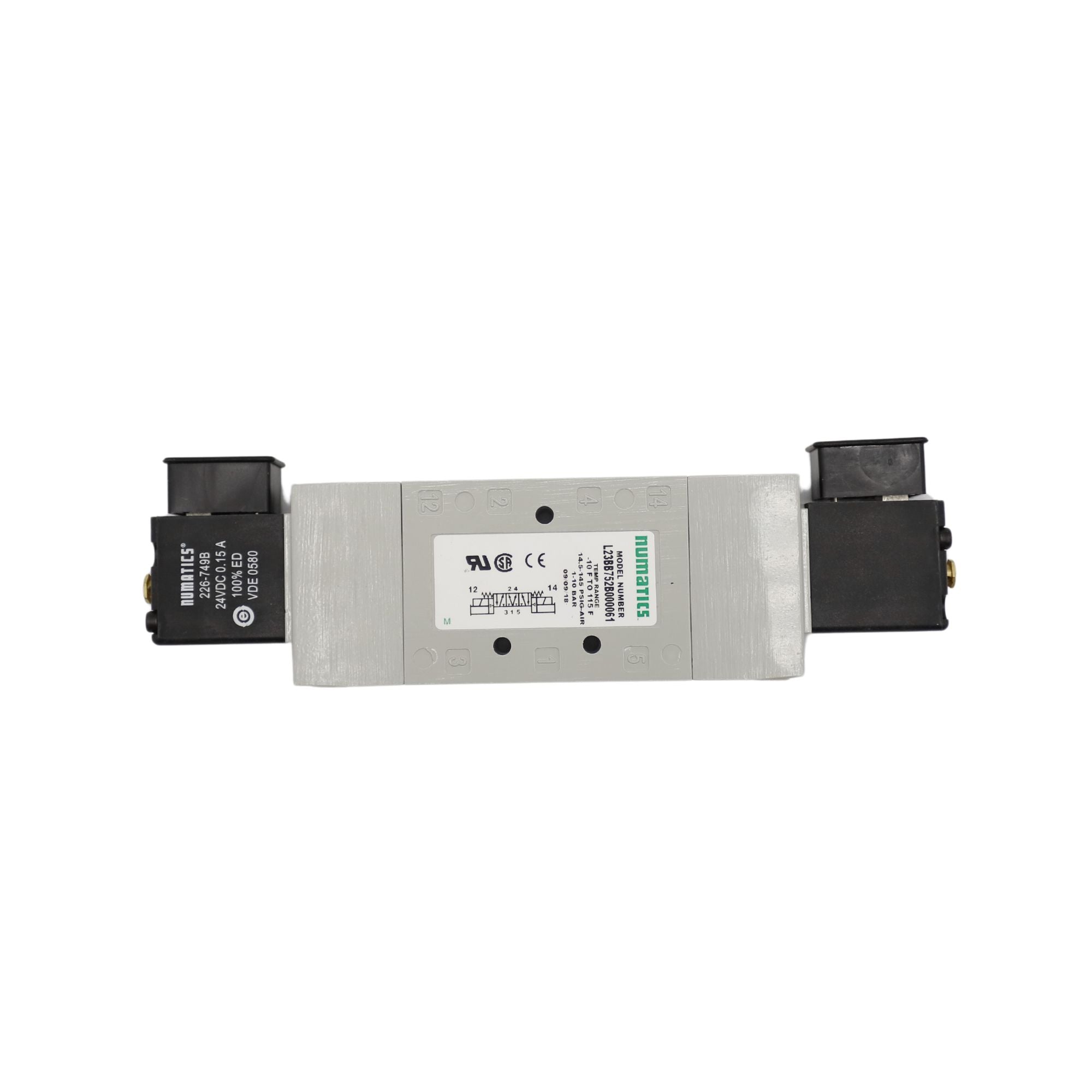 Numatics | Aventics Solenoid Pilot Valve L2 Series 4/3 Pressure CTR | L23BB752B000061
