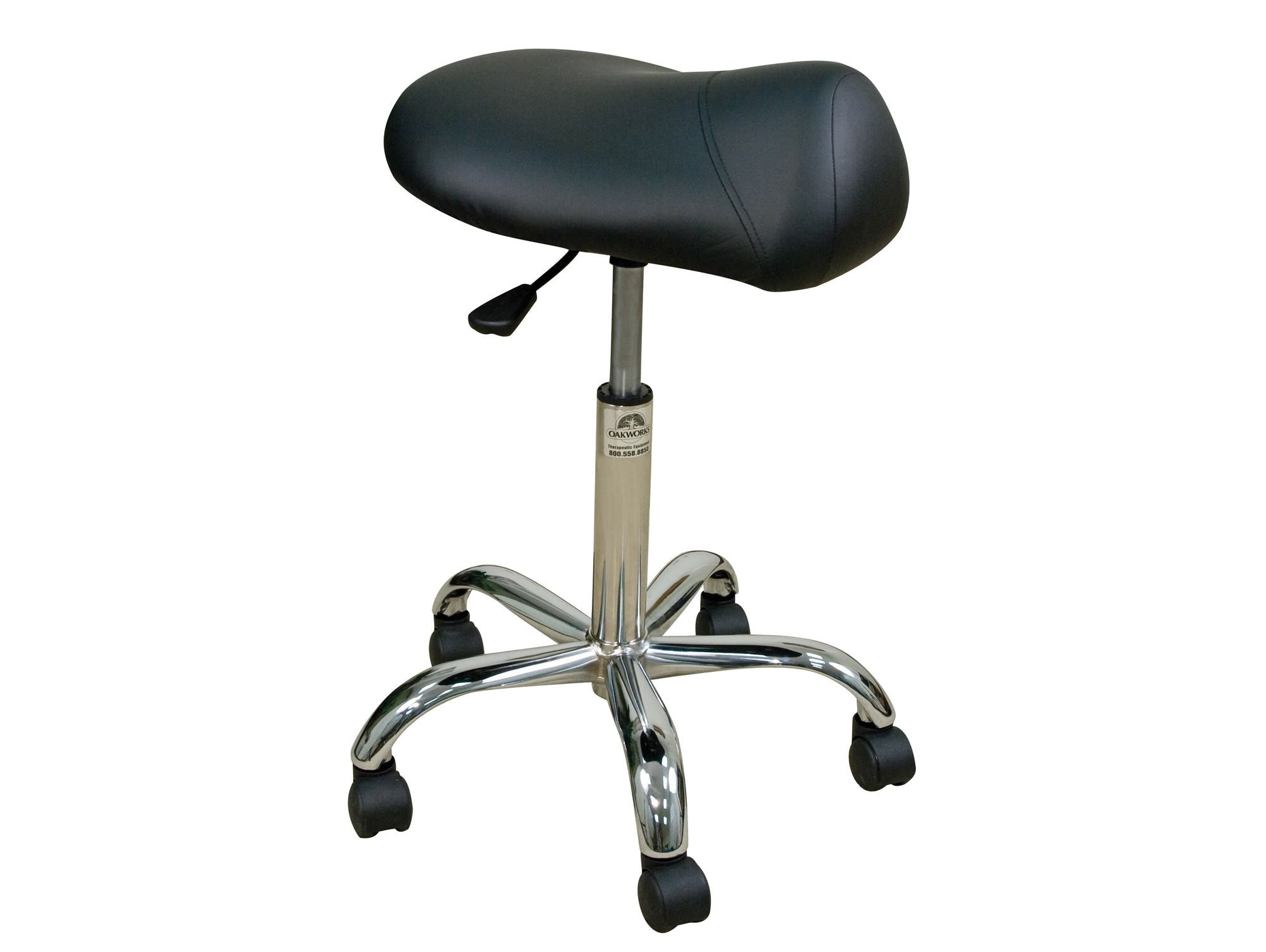 Oakworks Professional Stool with Saddle Seat