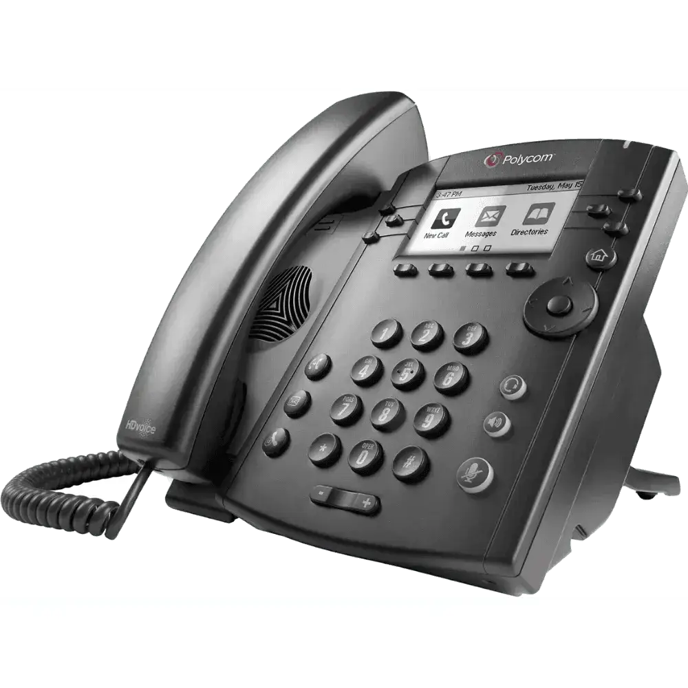 Polycom VVX 300 6-Line IP Phone 2200-46135-025 - PoE, HD Voice, SIP - Refurbished