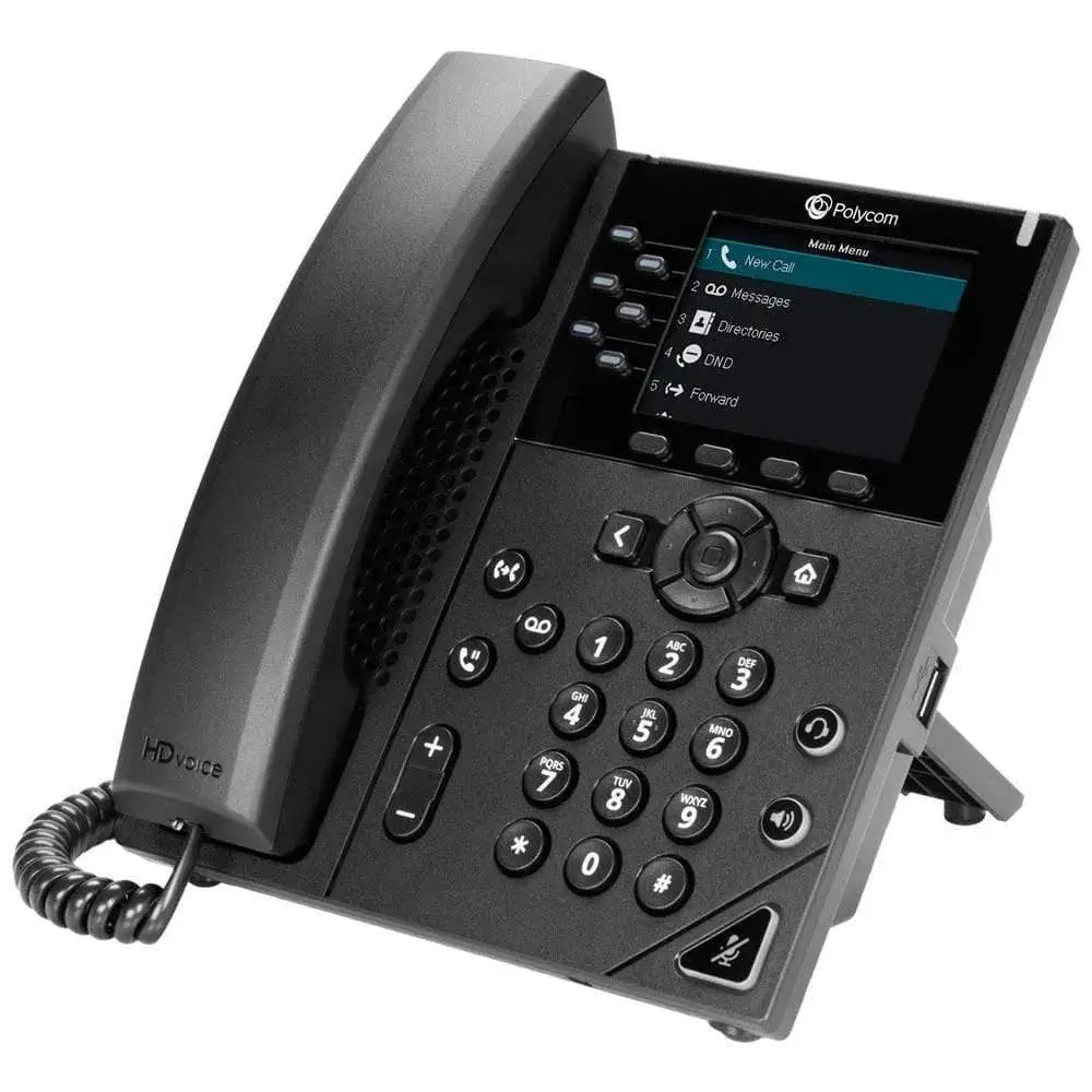 Polycom VVX 350 6-Line Color IP Phone 2200-48830-025 - New