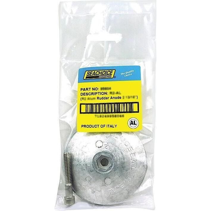 Seachoice 95603 Rudder & Trim Tab Anode w/Allen Screw, Magnesium, Model R1, Size 1-7/8" dia. x 1/4"