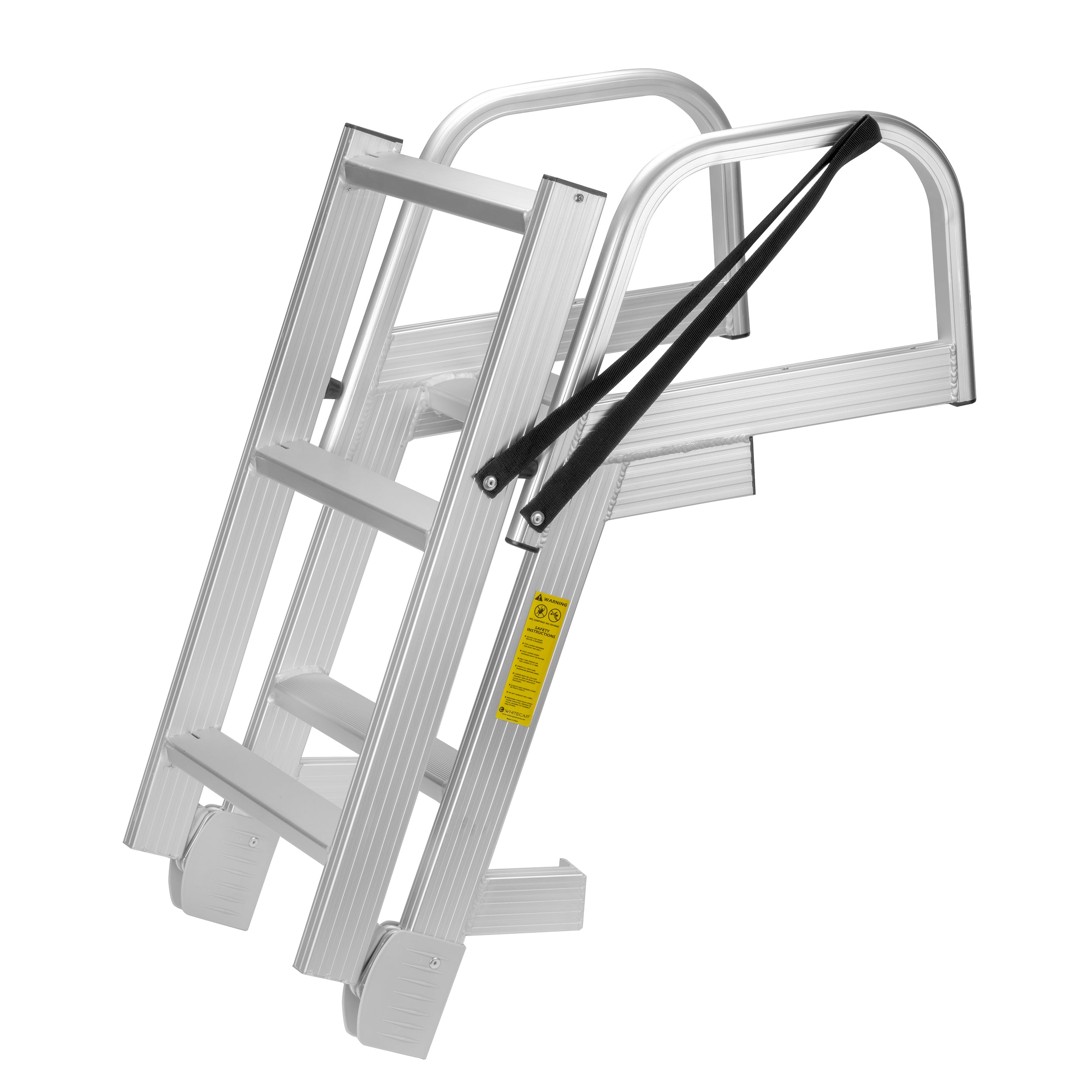 Whitecap S-1865 Aluminum Folding Pontoon Ladder - 4 Step
