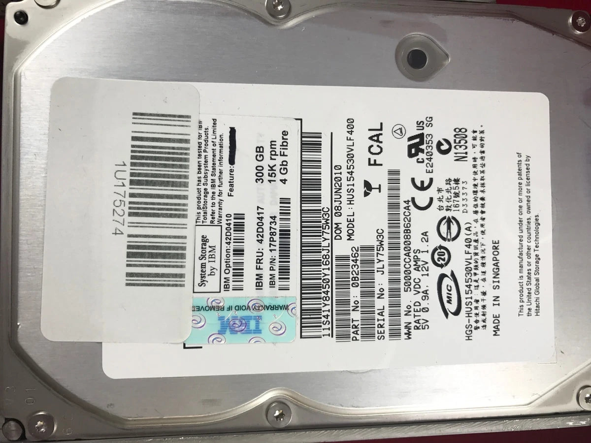 IBM 300GB 3.5" Hard Drive 42D0417 internal 15000 rpm 4gbps 42D0410 42D041