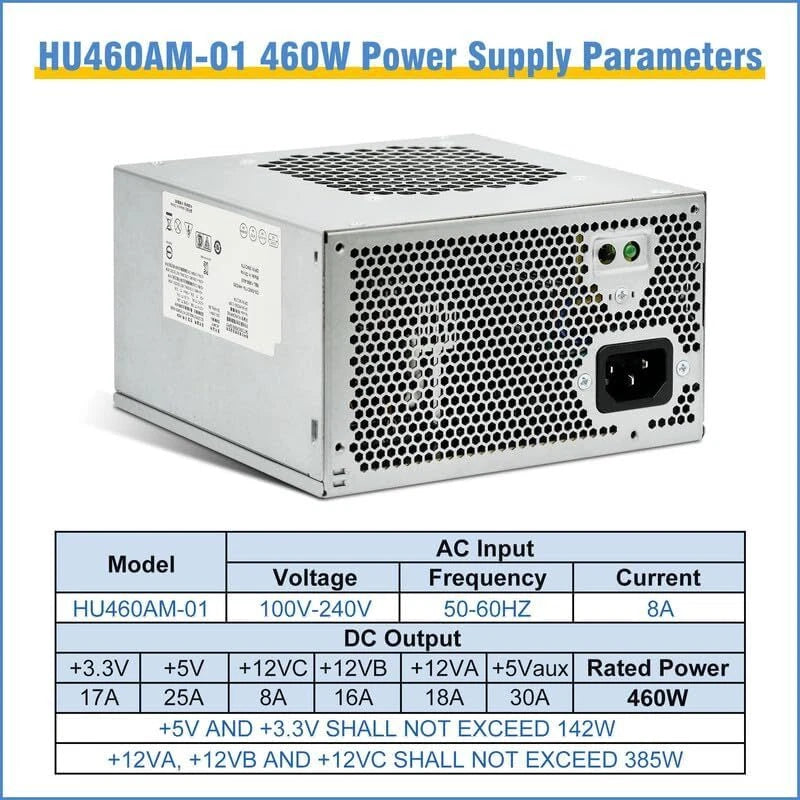 For DELL XPS 8300 8930 8500 8700 8900 R5 D460AM-03 HU460AM-01 Power Supply NEW