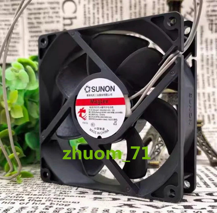 1PC SUNON MA2092-HVL GN 9225 220V-240V 9025 AC silent cooling fan|355930123619