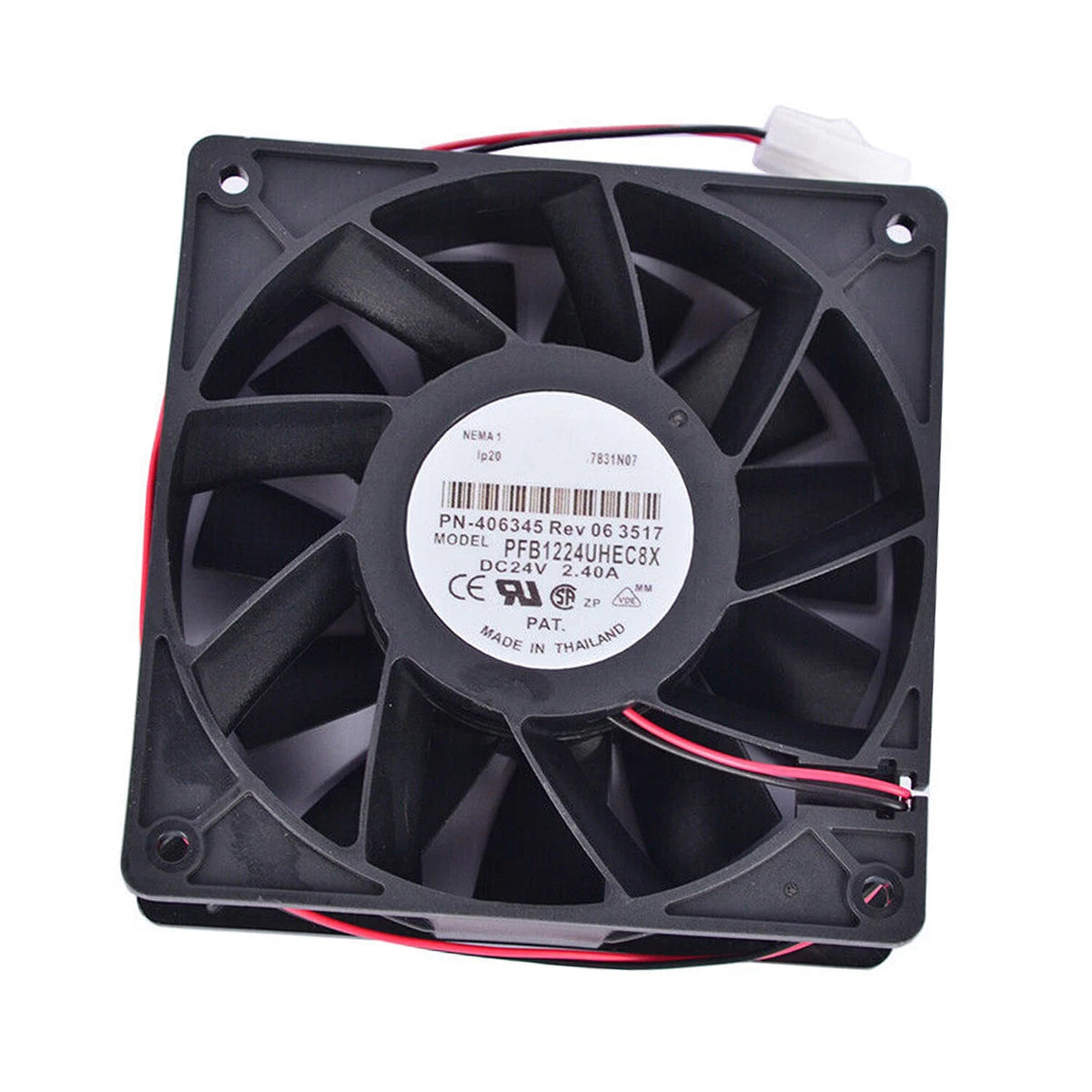 2 Pin Inverter Fan For Delta PFB1224UHEC8X 24V 2.4A 12038 12CM Large Air Volume|354283922956