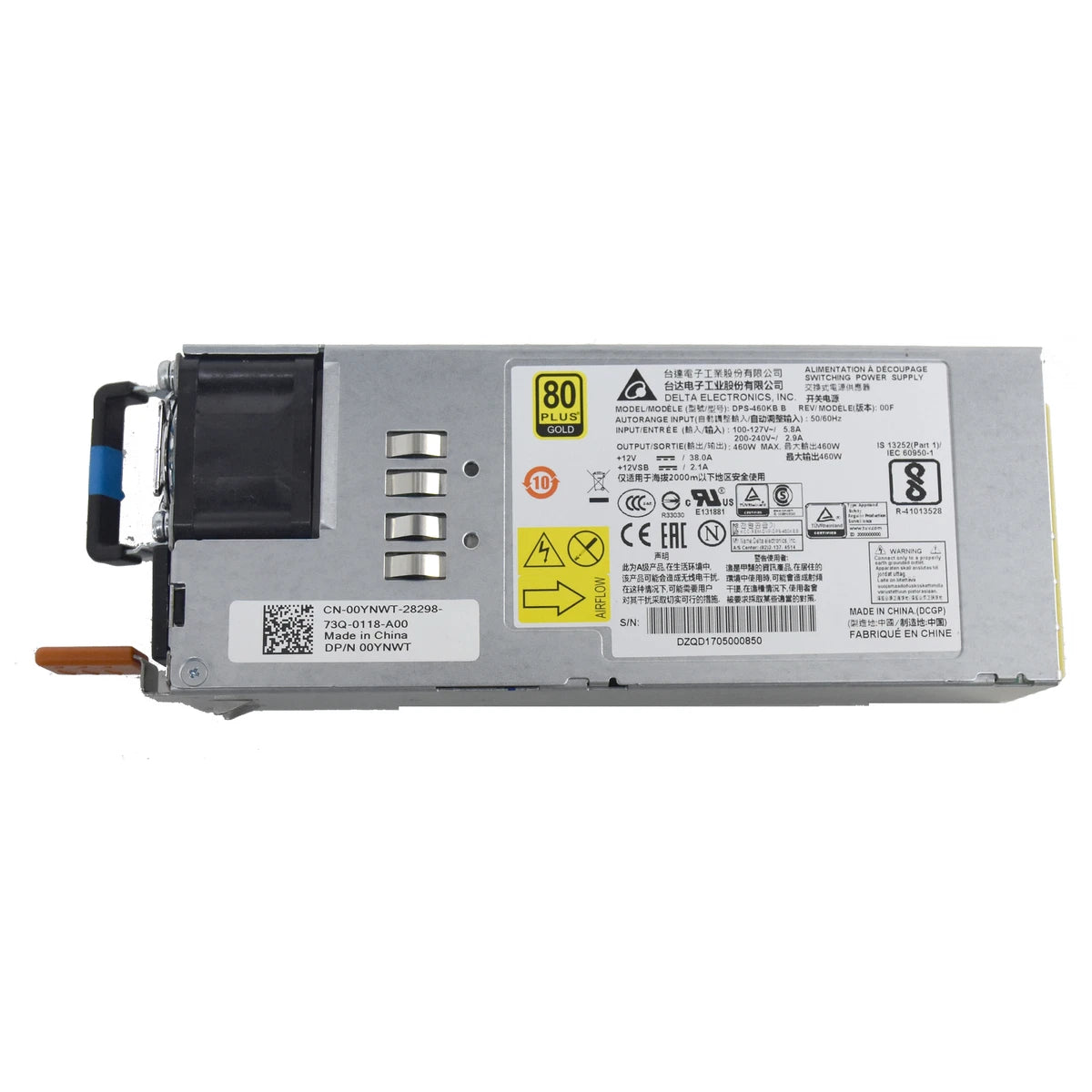 Dell EMC S4048-ON 460W AC PSU Reverse Airflow 80+ Gold Hot Plug - JT7TX 0YNWT|205486759450