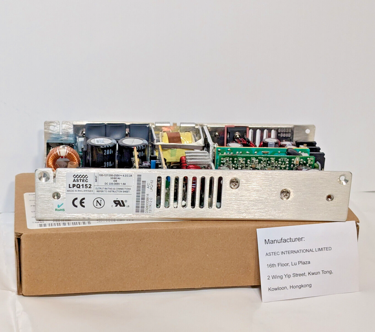 Astec LPQ152 Power Supply -New in Box- 100-127/200-250 V, 4.2/2.2 A, 50/60 Hz