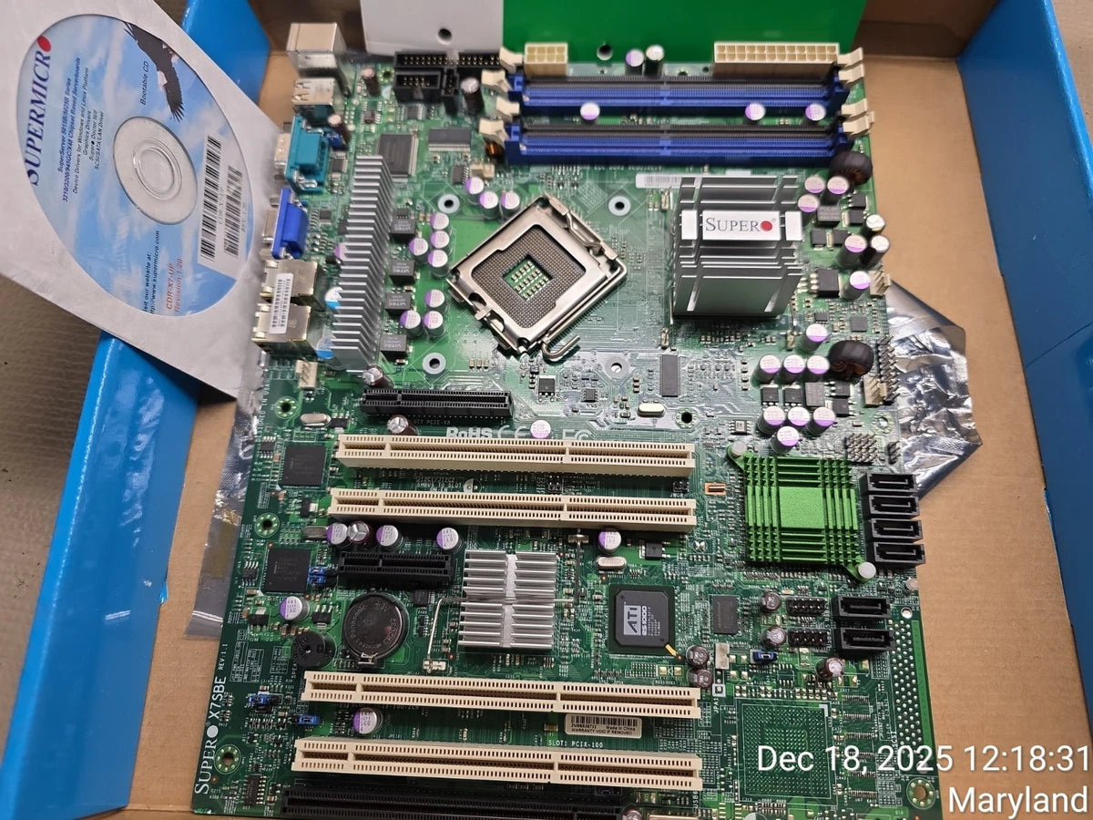 Supermicro X7SBE ATX LGA775 ZIF Socket Server MotherBoard System Board