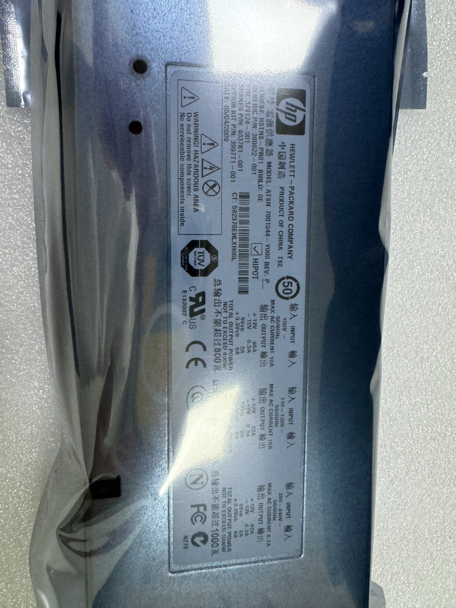 HP 399771-001 403781-001 379124-001 DPS-800GB A 1000W power supply 379123-001|387699146284