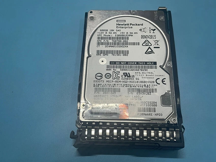781516-B21 HP 600GB 12G SAS 10K SFF 2.5" SC HDD 781577-001|356652033814